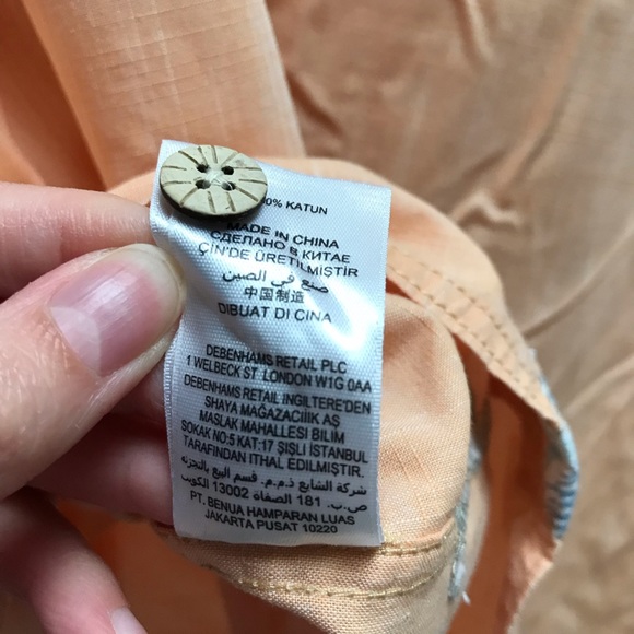 Mantaray Orange Button Down Shirt - Picture 11 of 11